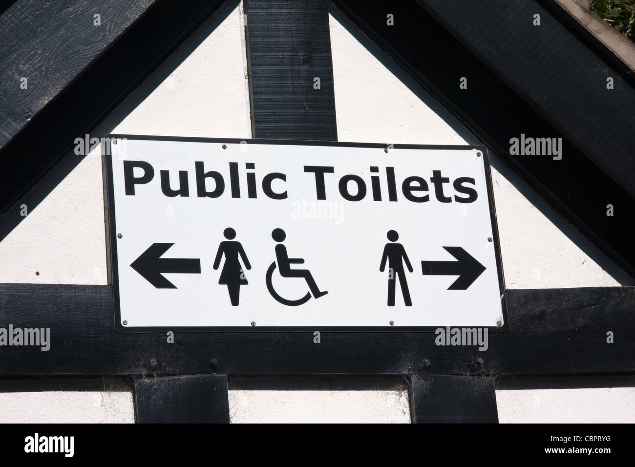 Sign outside Public Conveniences Stock Photo Alamy