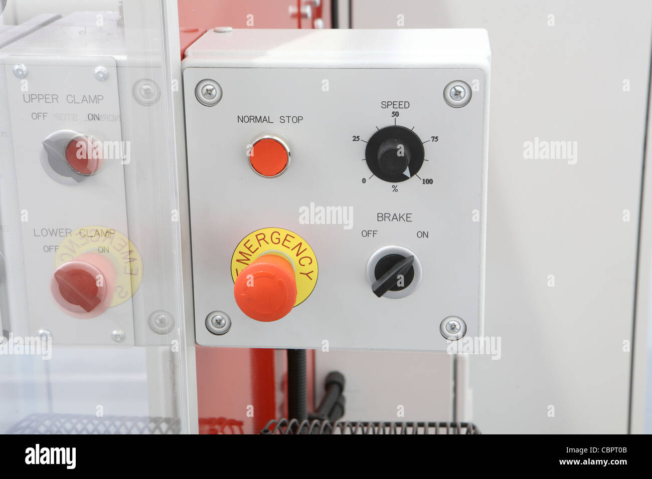 Machine control panel Stock Photo