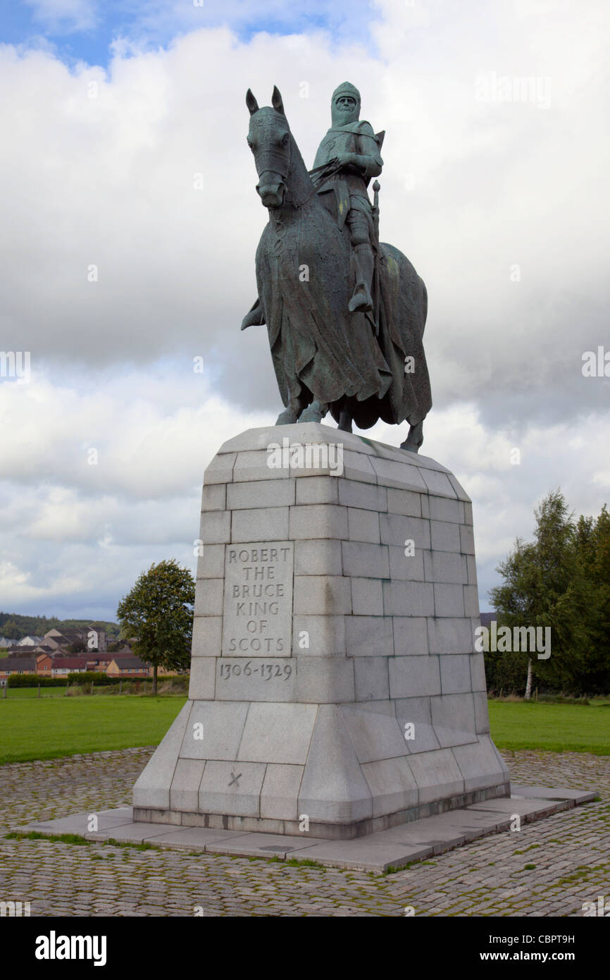 Robert the Bruce statue Bannockburn Battlefield Memorial Scotland Stock Photo