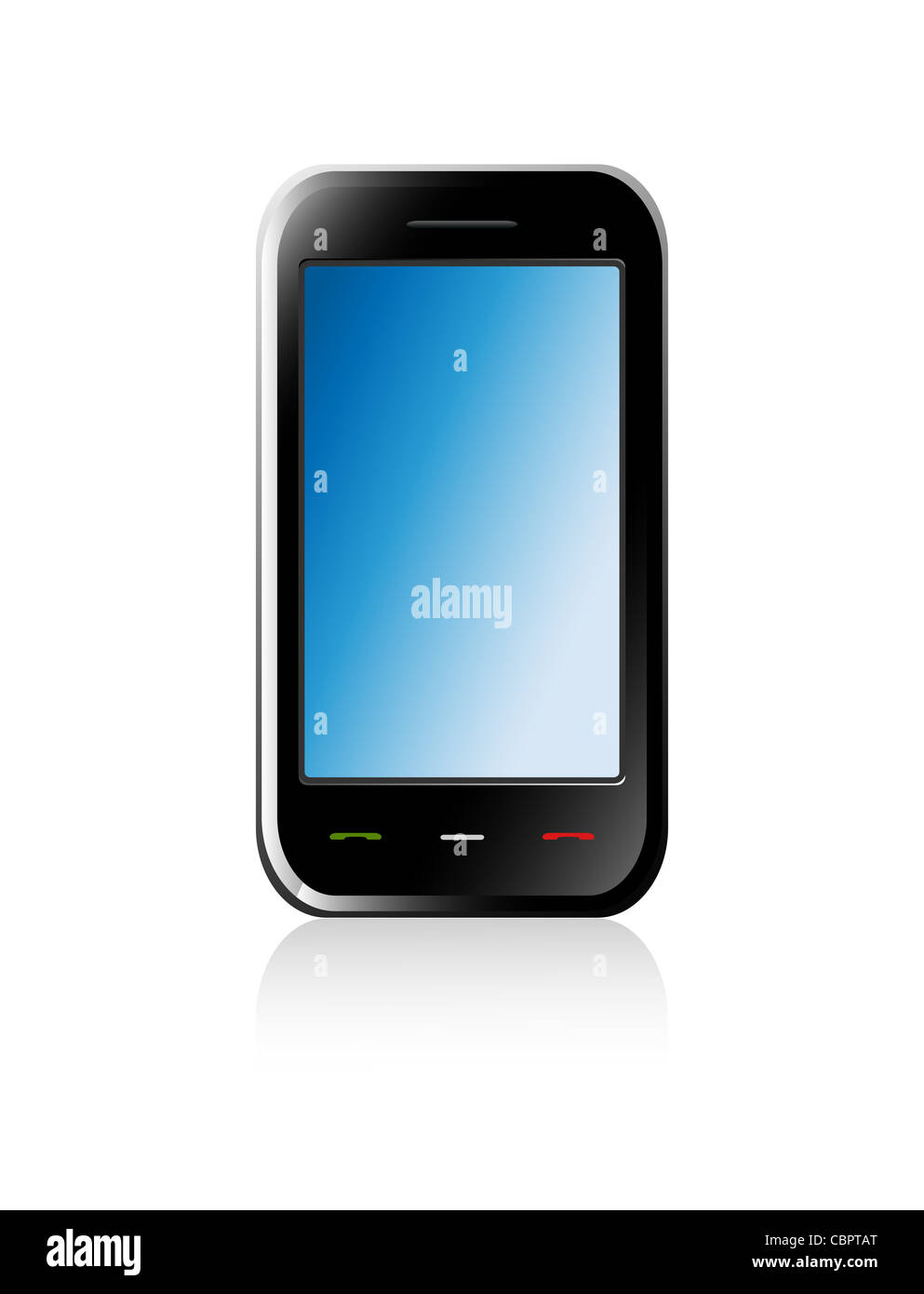 Smart phone isolated on a white background Stock Photo - Alamy