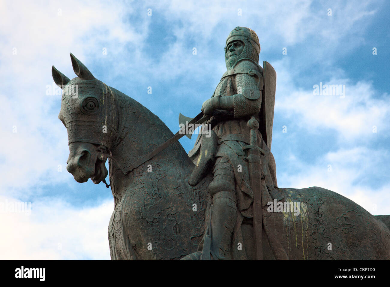 Robert the Bruce statue Bannockburn Battlefield Memorial Scotland Stock Photo