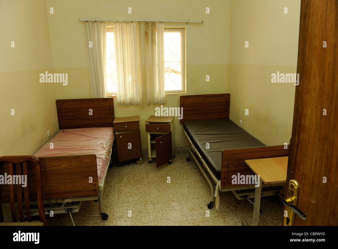 A treatment room at a psychiatric stigma hospital in Sadr City, Baghdad, Iraq Stock Photo