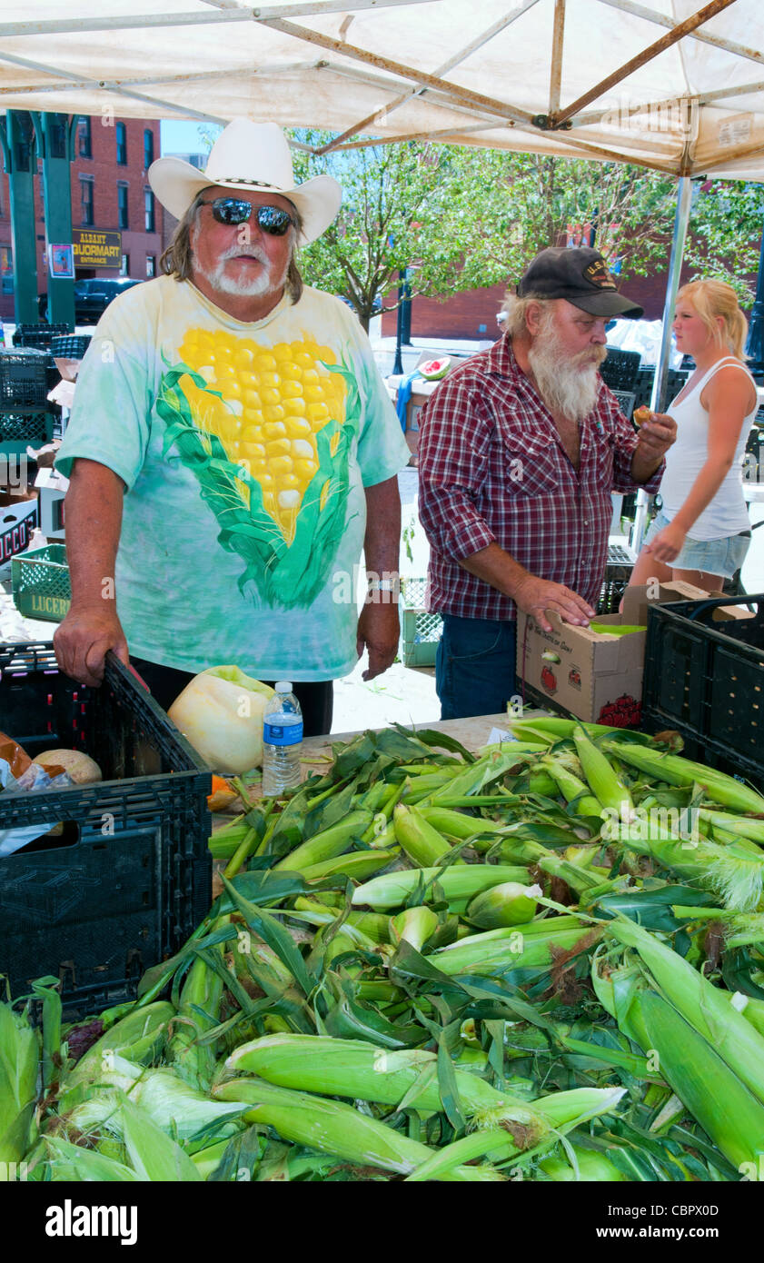 Downtown Cheyenne Wyoming Farmers Market and Special Olympics area with