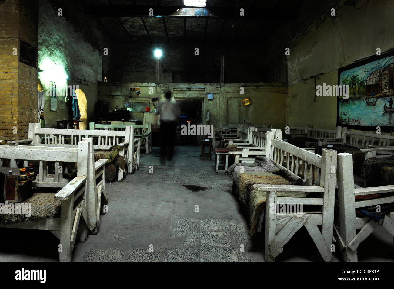 A traditional tea (chai) house with a 500 year history in Baghdad, Iraq