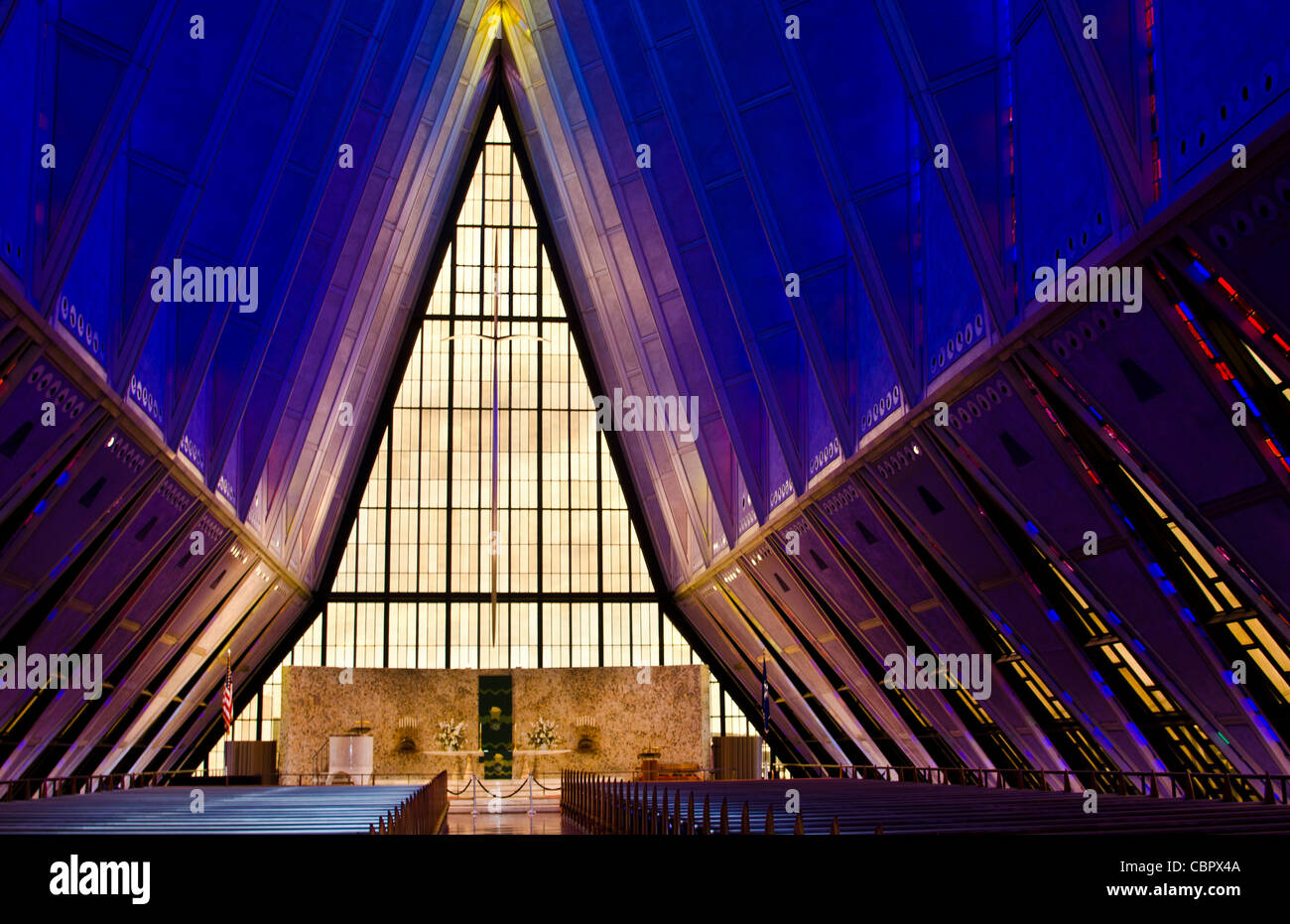 Colorado Springs Colorado Air force Academy Chapel for Cadets interior ...