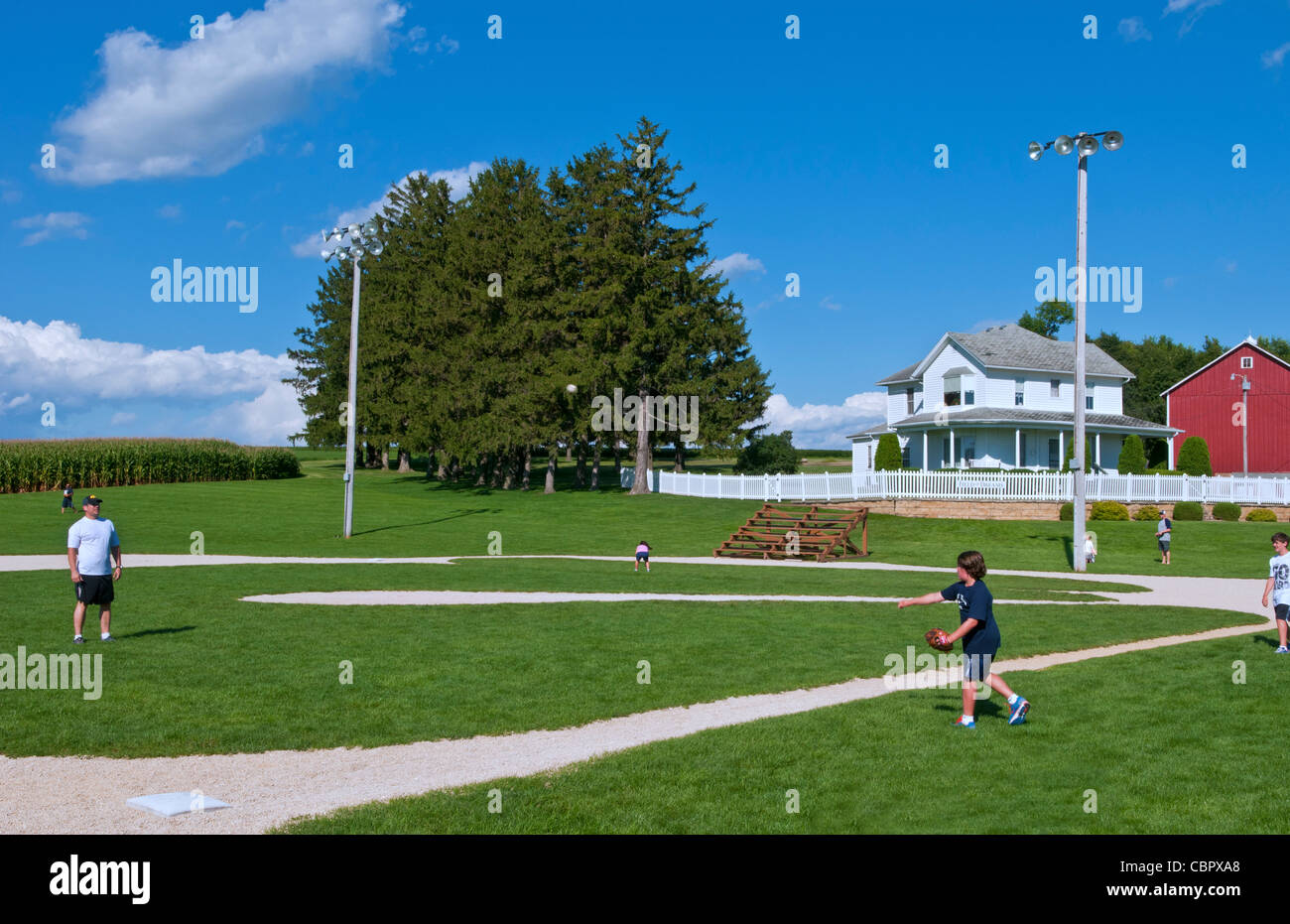 Dyersville Iowa movie set of famous movie Field of Dreams baseball park movie Stock Photo Alamy