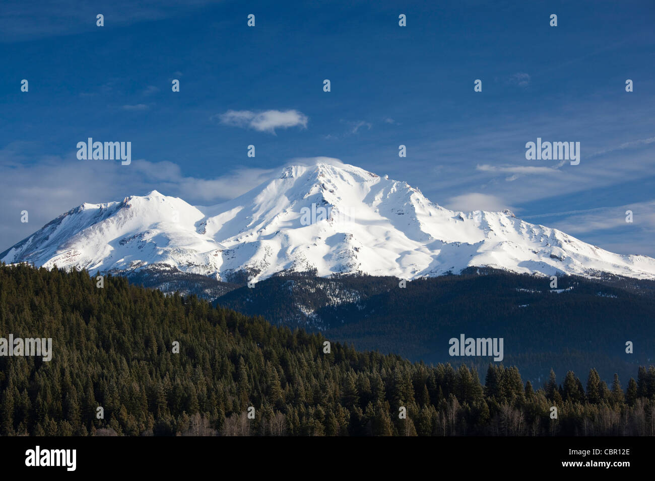 USA, California, Northern Mountains, Mount Shasta, view of Mt. Shasta, elevation 14,162 feet