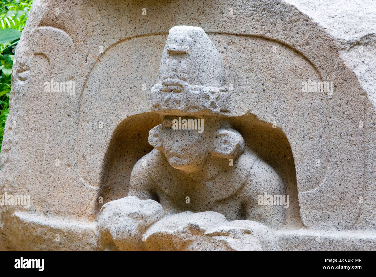 Olmec sculpture from the La Venta Ruin Site displayed at the Parque