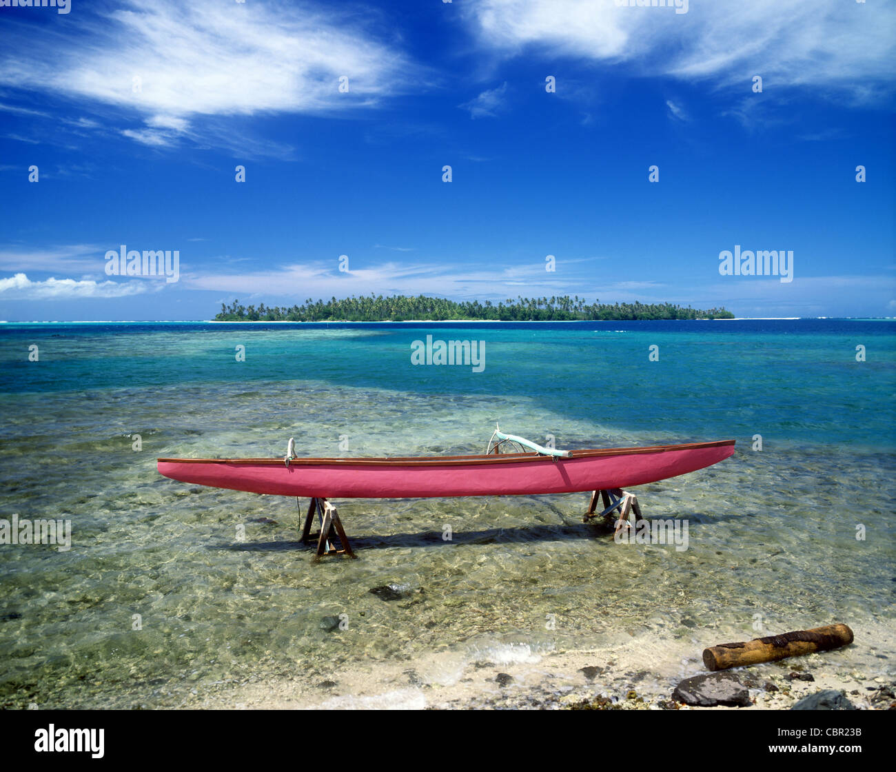 Outrigger canoe, Huahini, French Polynesia Stock Photo Alamy