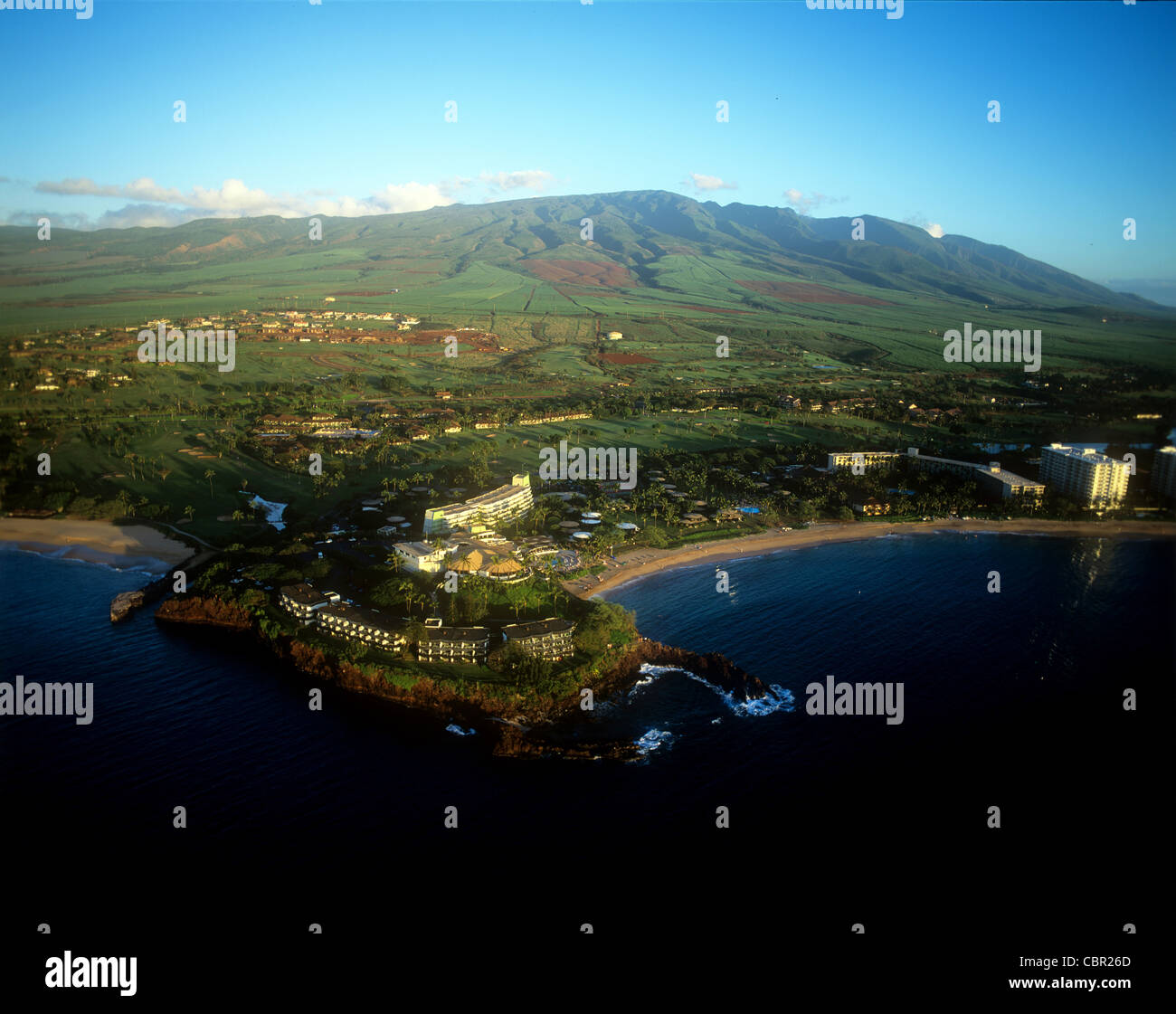 Hawaii Maui Aerial Kaanapali Resort High Resolution Stock Photography ...