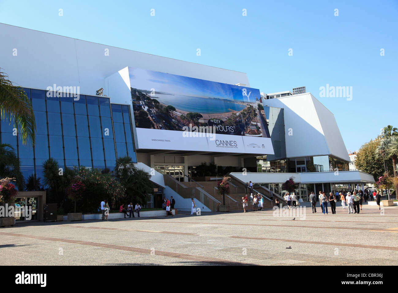 Palais des Festivals, where the Cannes Film Festival is held, Cannes, Cote d'Azur, French Riviera, Provence, France, Europe Stock Photo