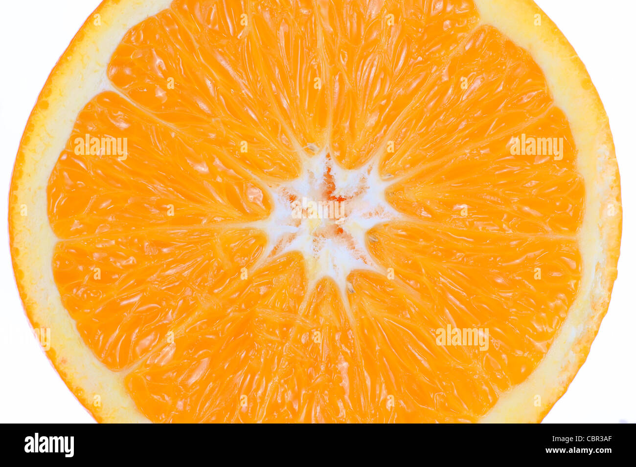 Orange fruit slice, isolated on white background Stock Photo - Alamy