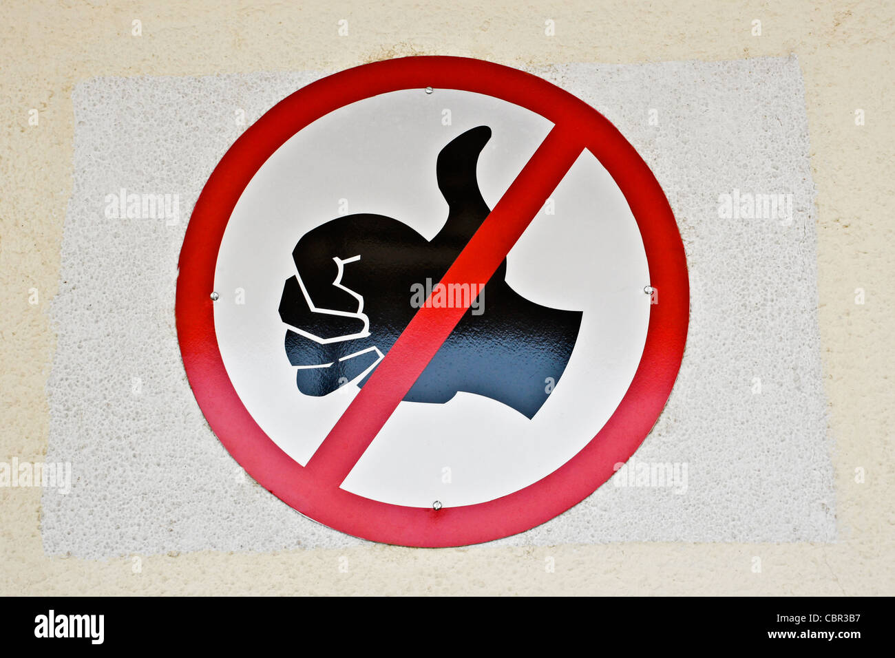 "No hitchhiking" sign Stock Photo Alamy