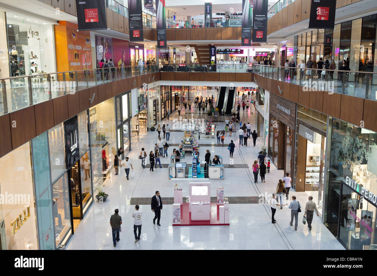 Interior of Dubai Mall in Dubai in United Arab Emirates Stock Photo