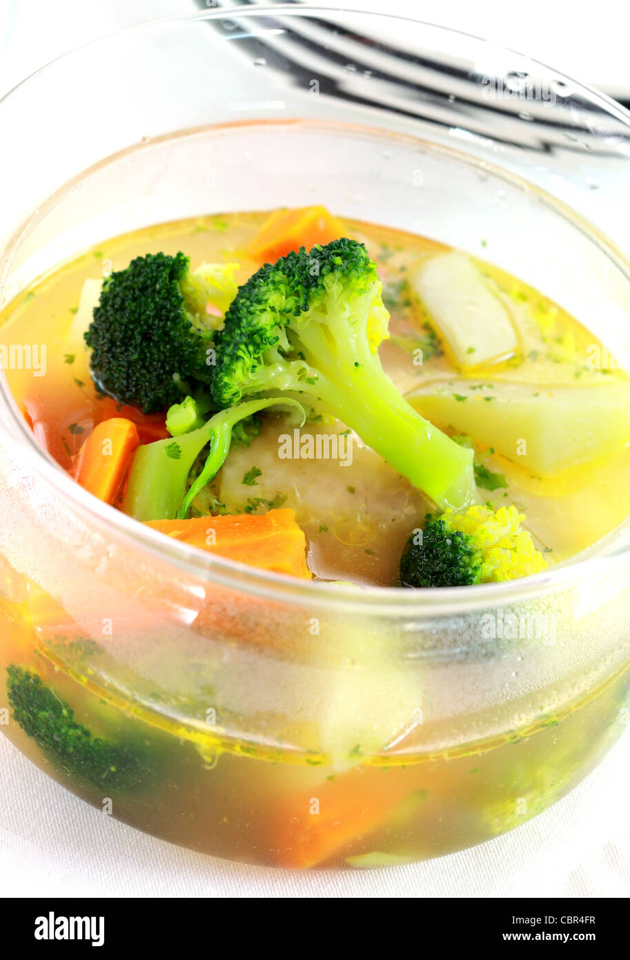 Healthy and diet food - vegetable soup Stock Photo - Alamy