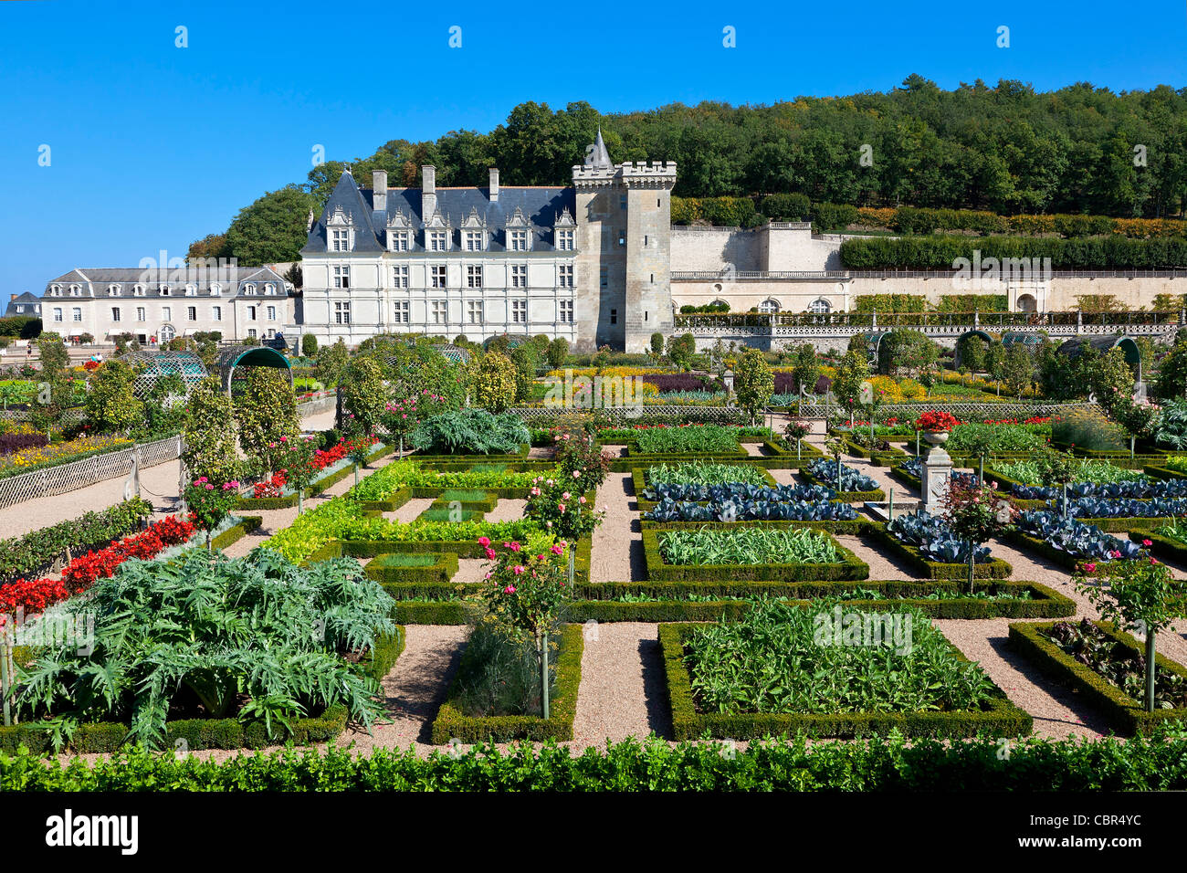 Loire Valley, Chateau de Villandry Stock Photo