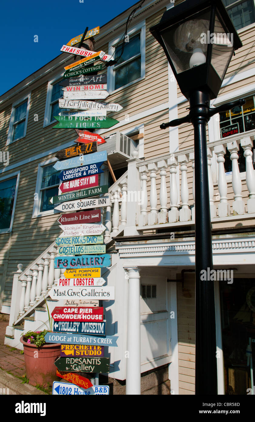 Classic Quaint New England town of Kennebunkport Maine with directions