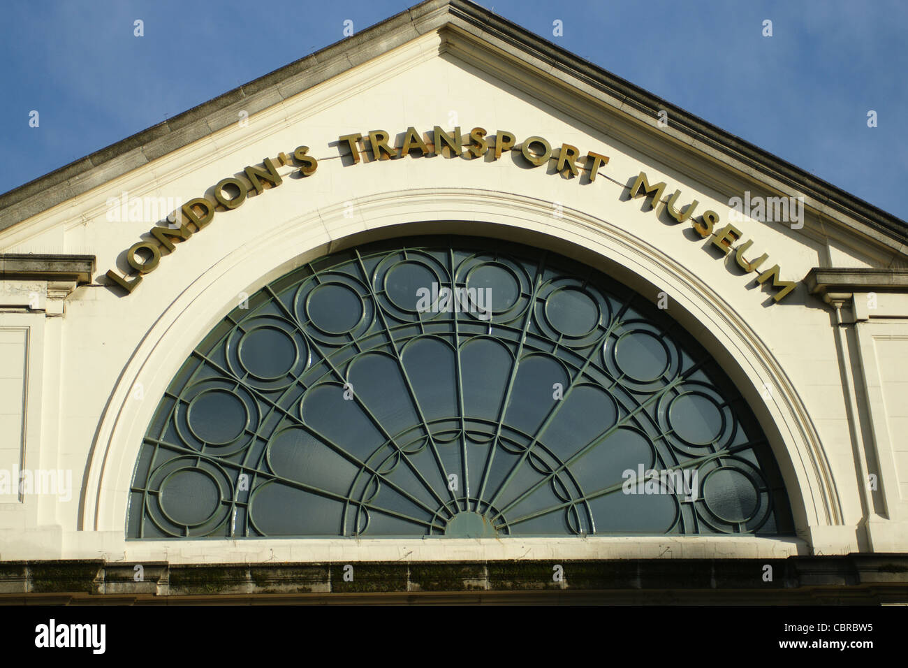 London Transport Museum Sign Stock Photo