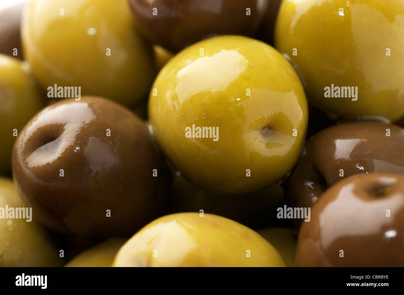 forefront of a typical Spanish green olives Stock Photo Alamy