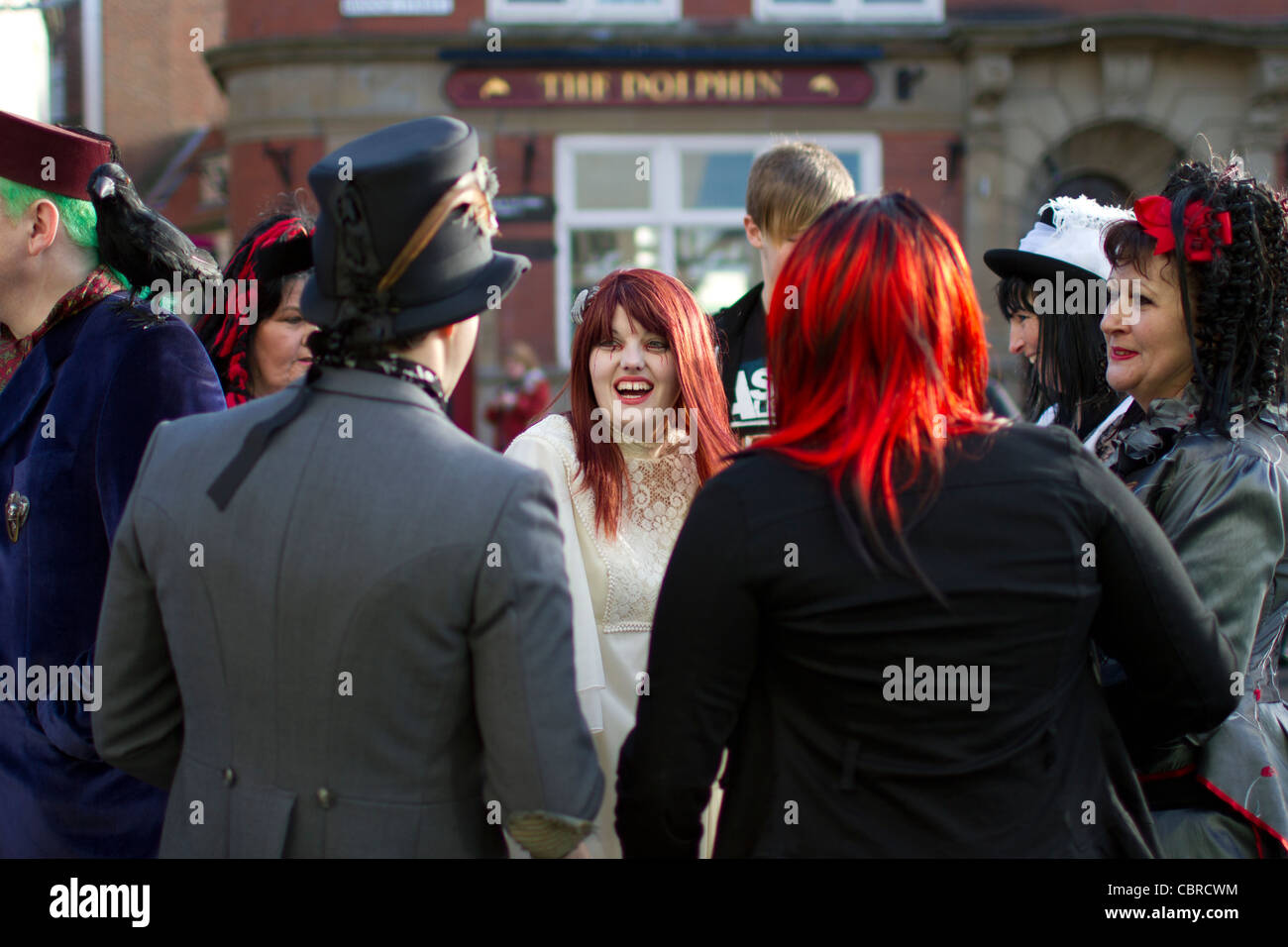 Whitby Goth festival, the bride Stock Photo