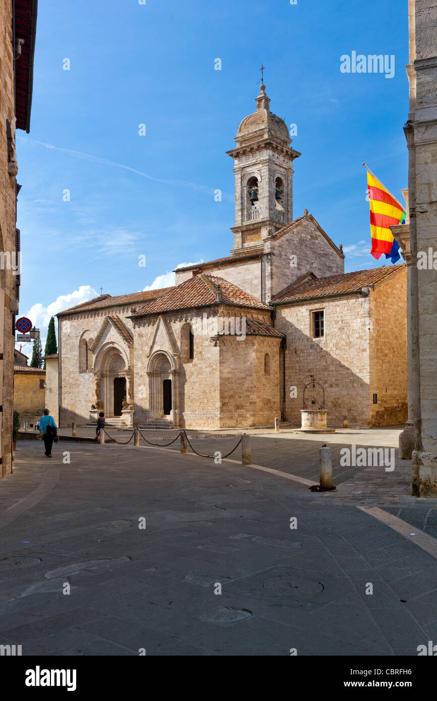 San Quirico d'Orcia, Val d'Orcia, Siena Province, Tuscany, Italy Stock Photo