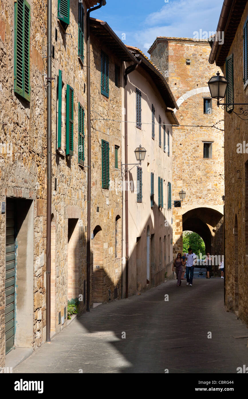 San Quirico d'Orcia, Val d'Orcia, Siena Province, Tuscany, Italy Stock Photo