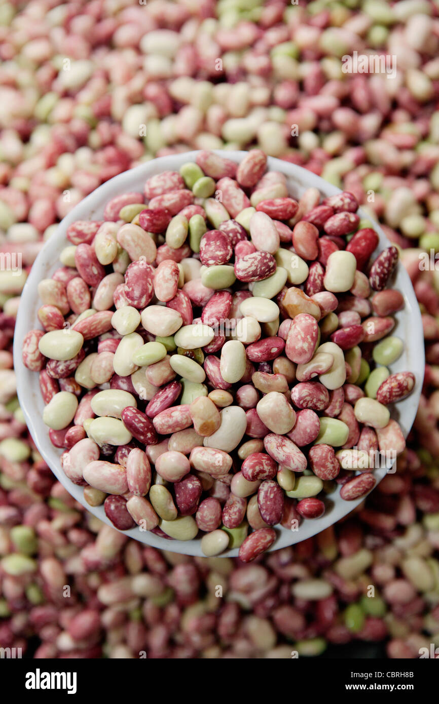 Beans for sale at Otavalo food market, Ecuador Stock Photo Alamy