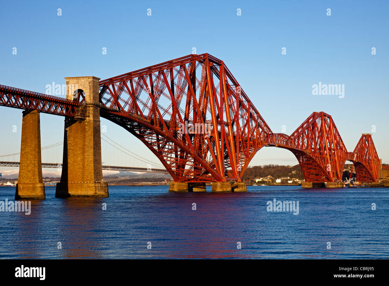 Forth Rail Bridge, South Queensferry, Scotland, UK, Europe Stock Photo