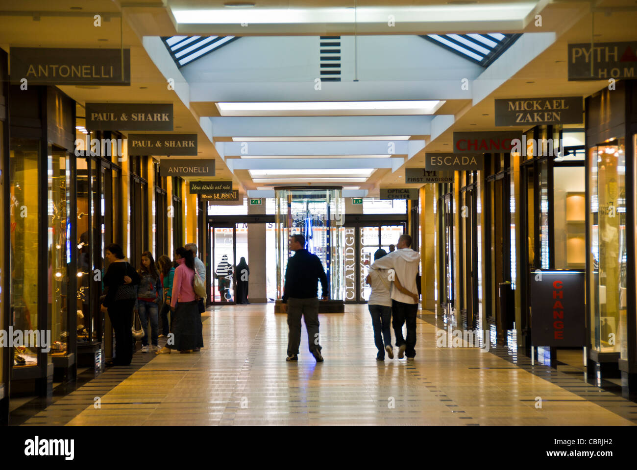 Paris, France, Inside Hallway of Champs Elysees Shopping Mall people