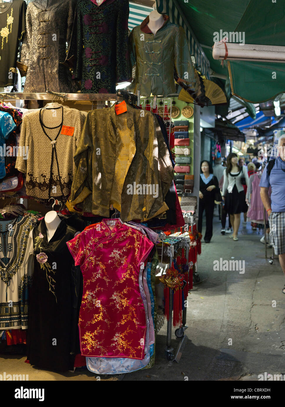 dh Stanley market STANLEY HONG KONG Chinese dress stall china village markets Stock Photo