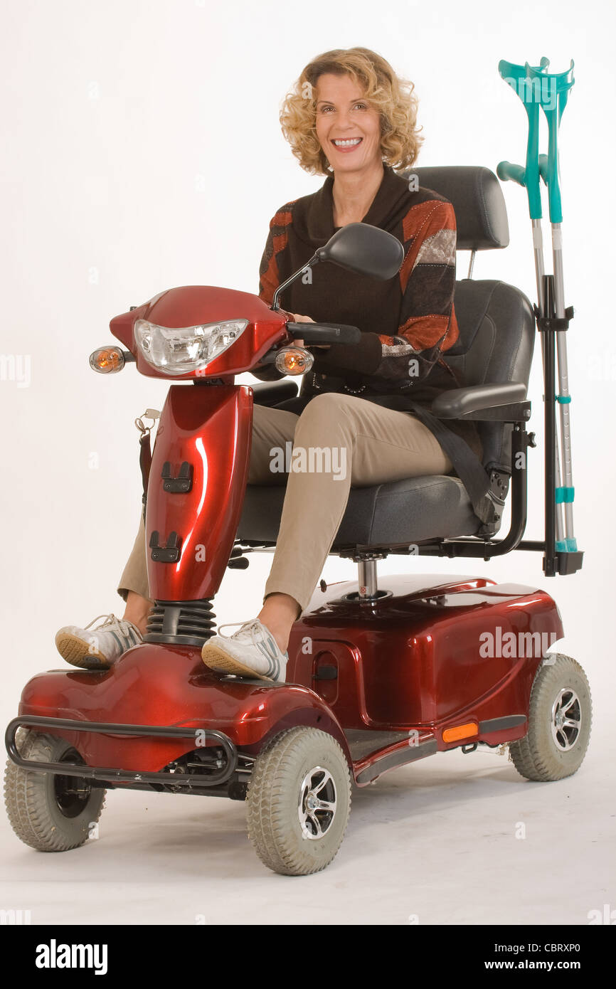 Disabled older women Stock Photo