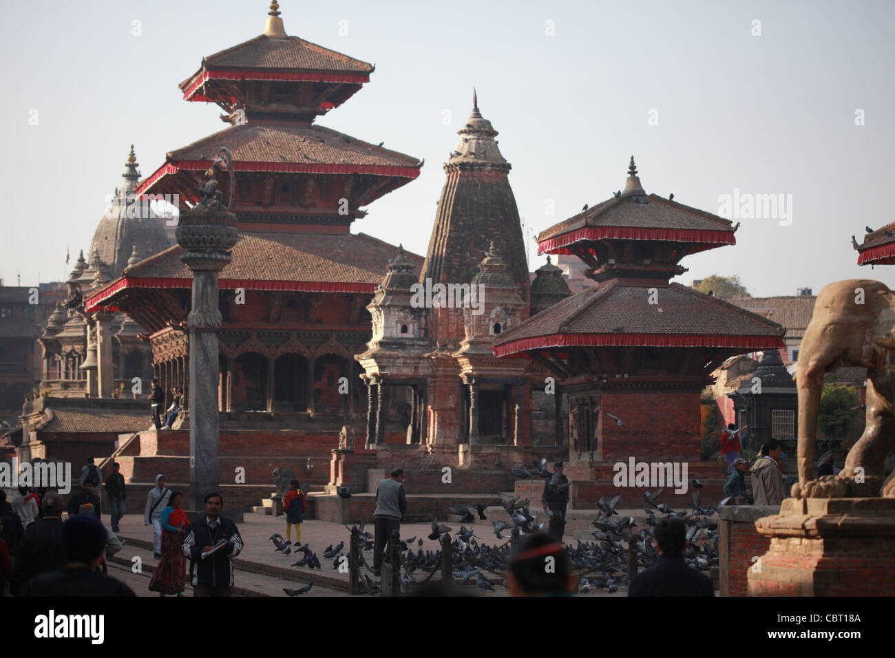 Patan Durbar Square World Heritage Temples Stock Photo