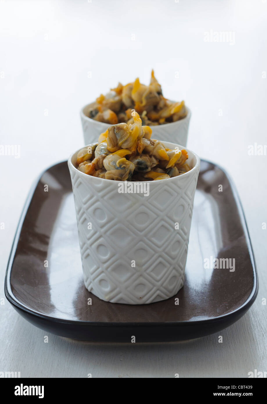 Fresh cockles simple steamed and served with salt and vinegar Stock Photo Alamy