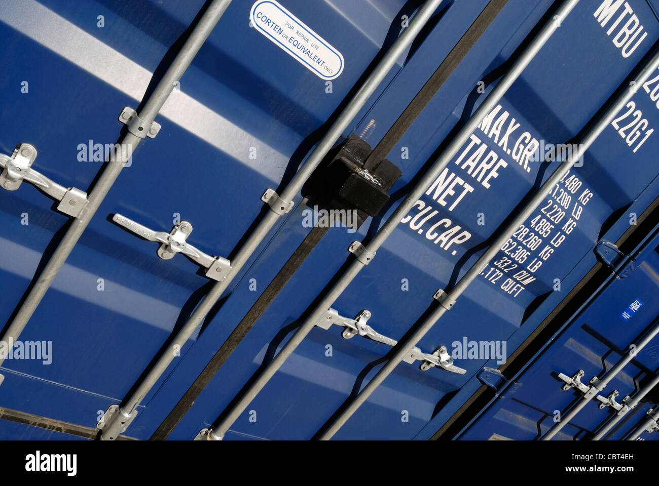 Shipping containers used for storage Stock Photo Alamy