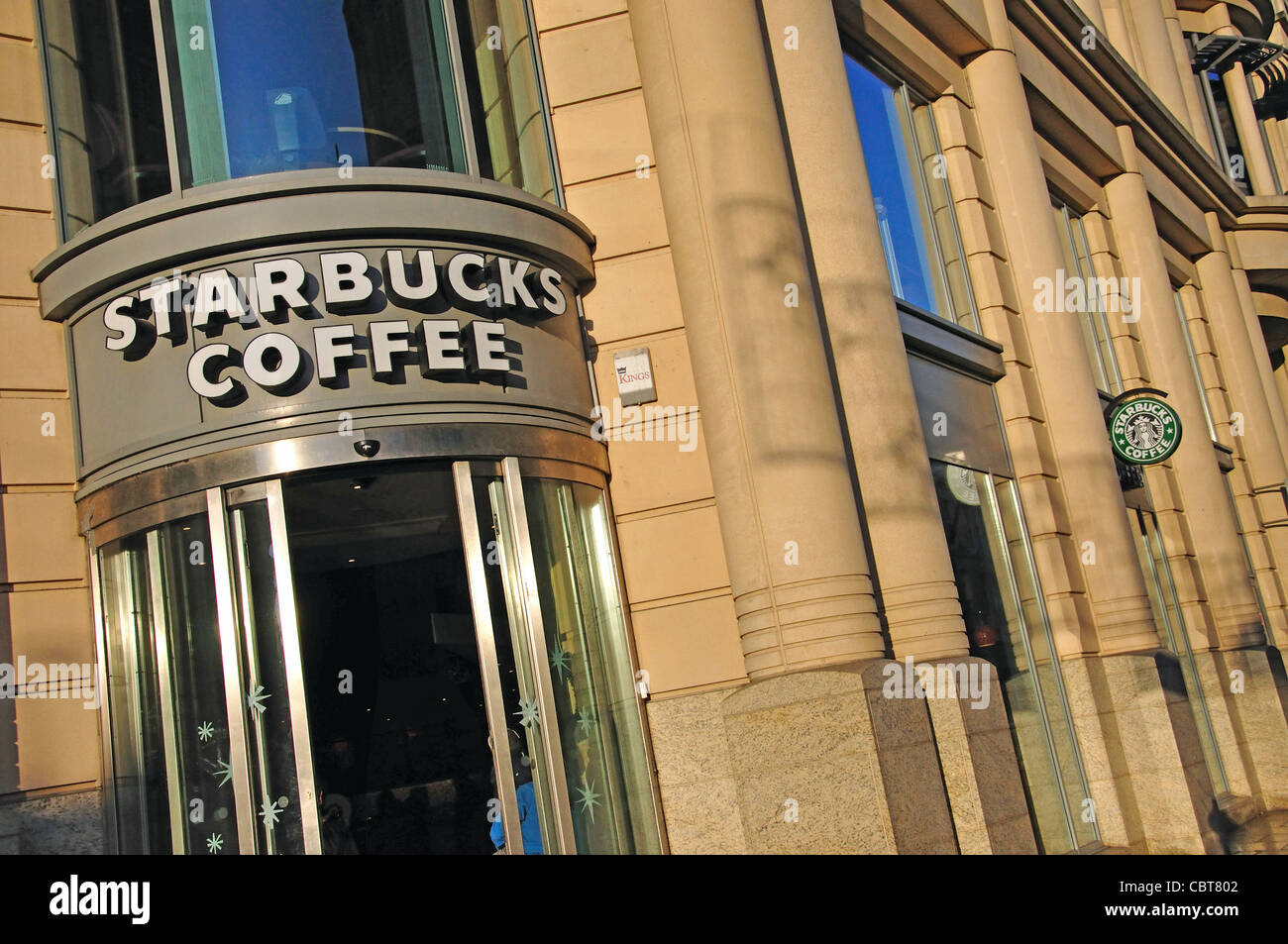 Starbucks Coffee shop, Colmore Row, Birmingham, West Midlands, England, United Kingdom Stock Photo