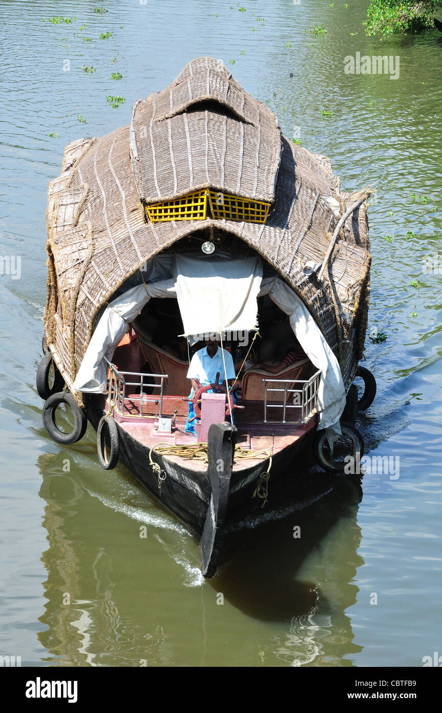 Houseboat of Kerala, India. Stock Photo