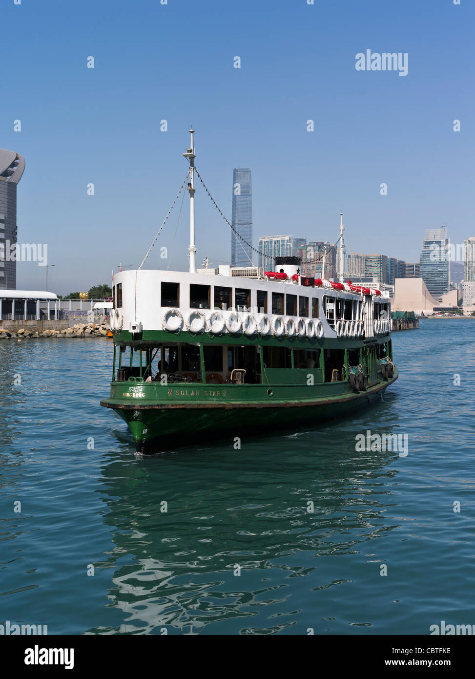 dh Solar Star green ferry WAN CHAI HONG KONG Passenger ferries transportation public transport Stock Photo
