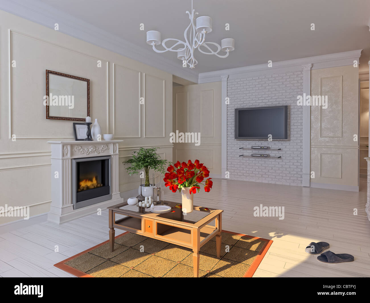 modern living room apartment Stock Photo