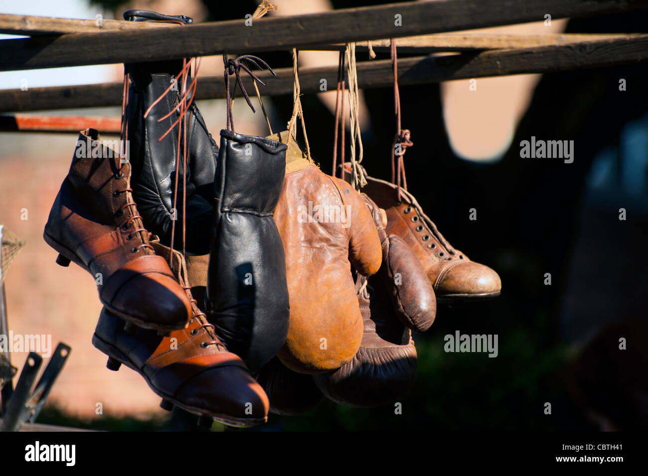 Uk football boots hanging up hires stock photography and images Alamy