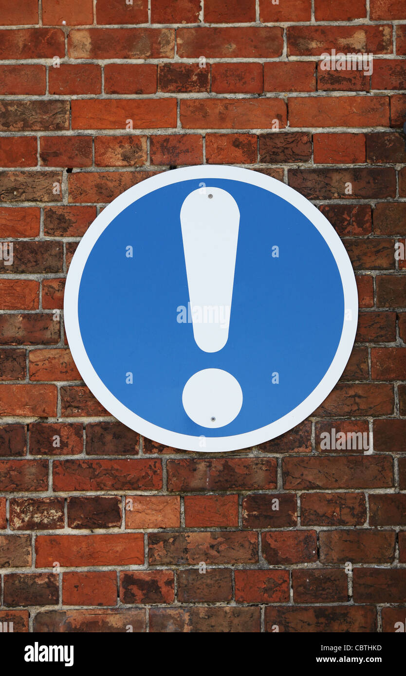 Exclamation mark on a brick wall. Picture by James Boardman Stock Photo ...