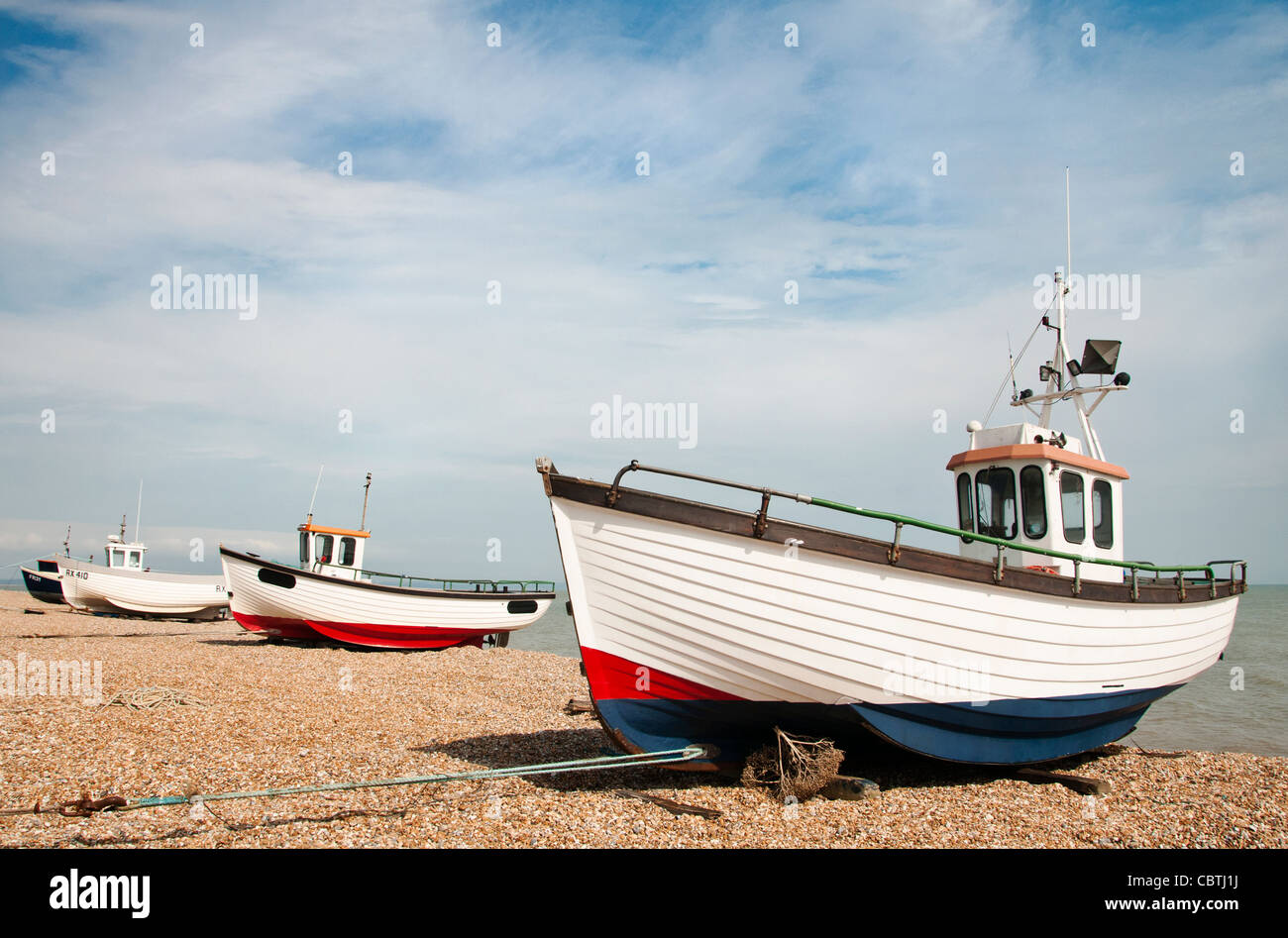Fishing boats, Dungeness, Kent, UK Stock Photo Alamy
