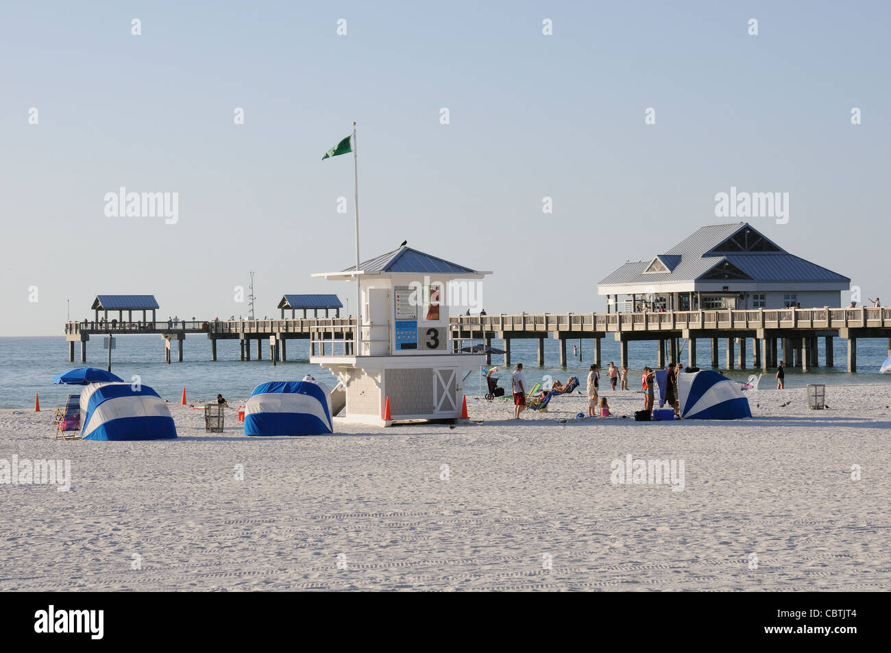 Clearwater Beach Florida USA & Pier 60 on the Mexican Gulf US Stock ...