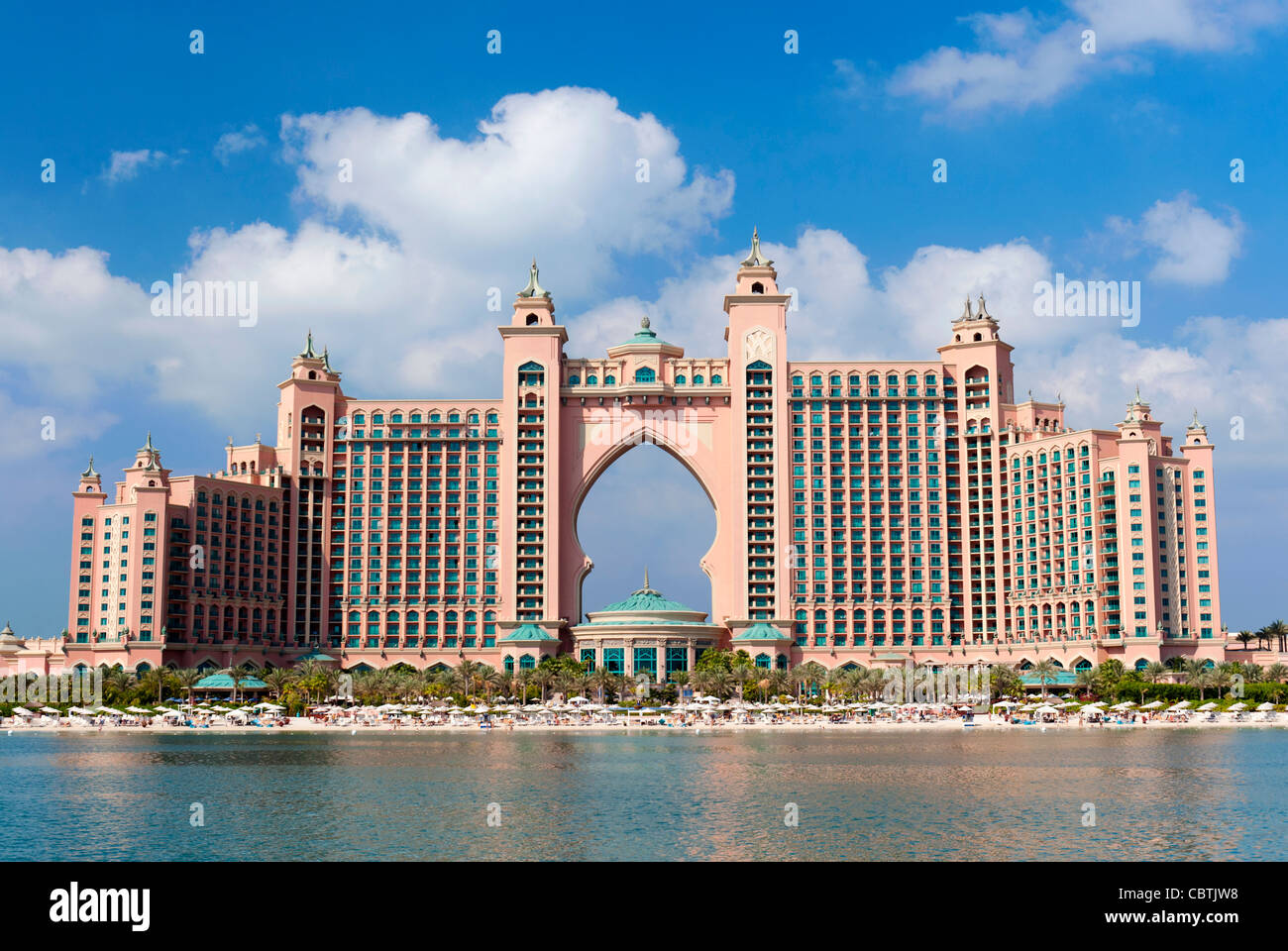 The Atlantis Hotel located on Palm Jumeirah in Dubai in United Arab Emirates Stock Photo