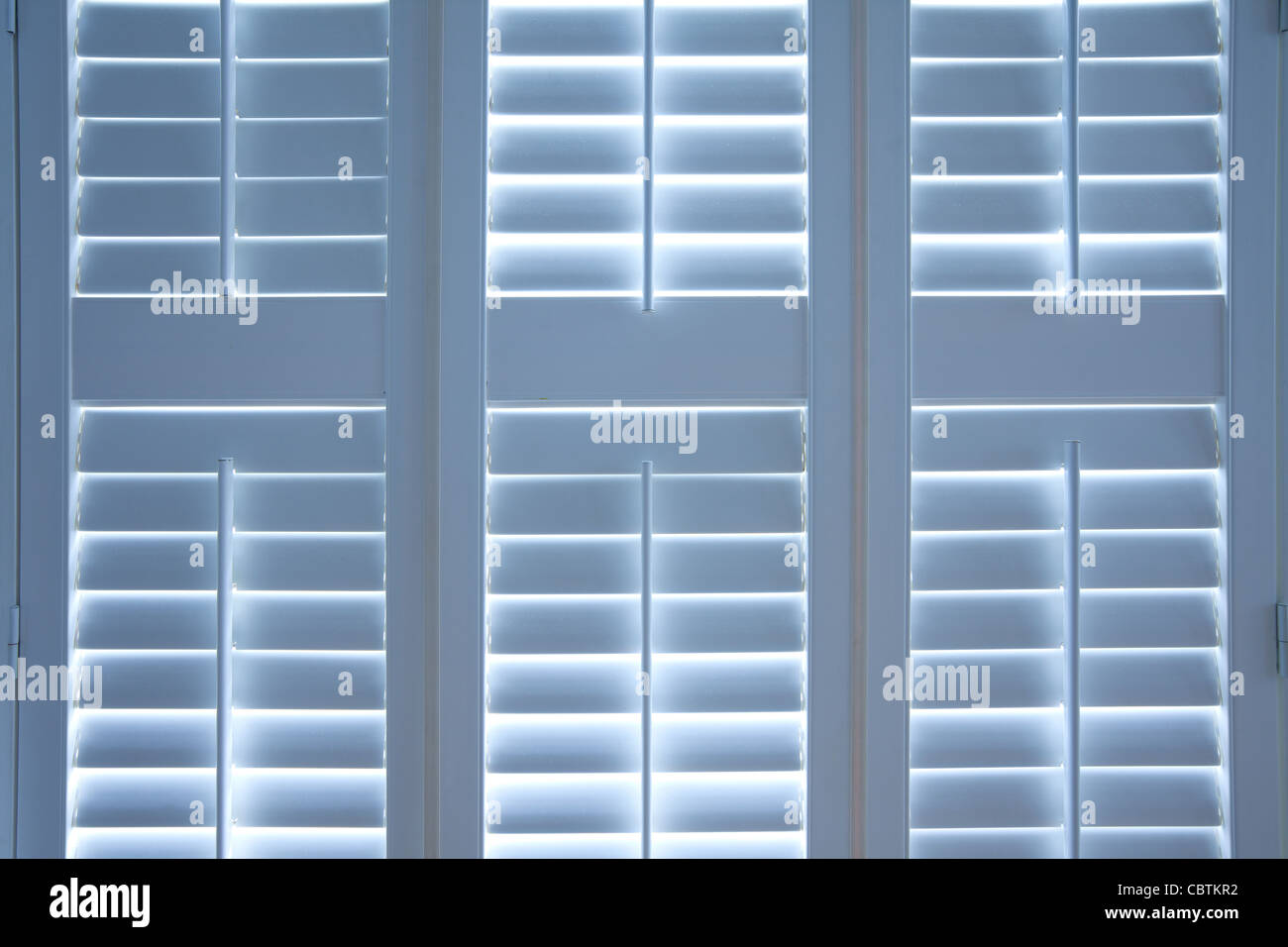 Detail of closed blinds Stock Photo