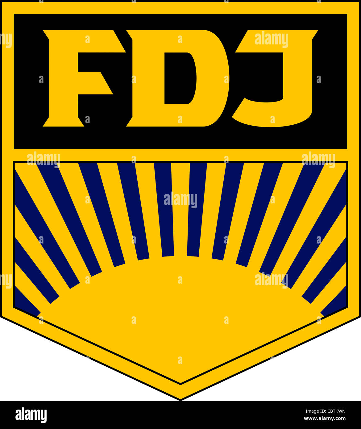 Logo of the GDR youth organization 'Freie Deutsche Jugend'  FDJ. Stock Photo