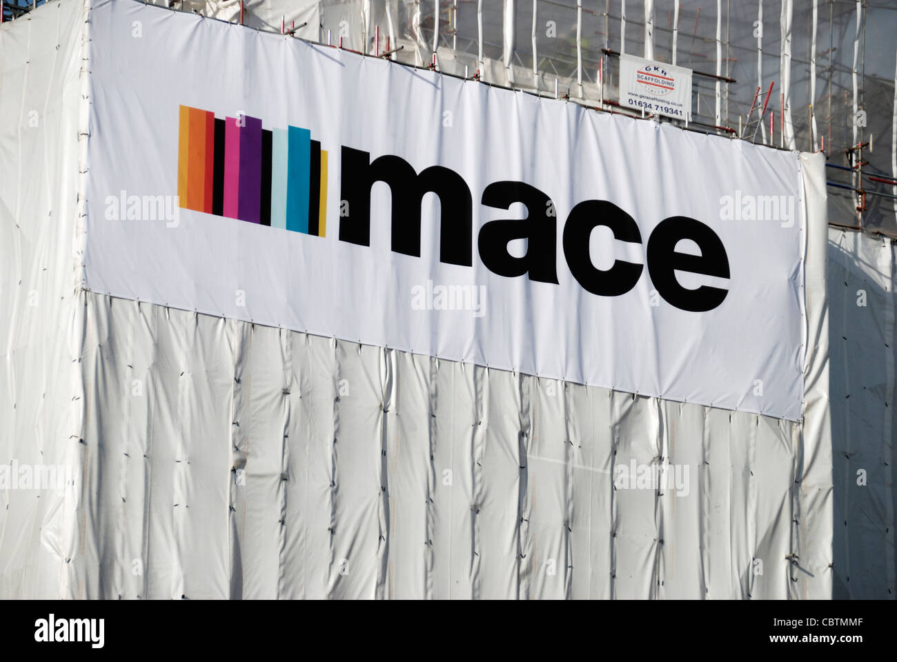 Mace Builders sign logo on a building site Stock Photo Alamy