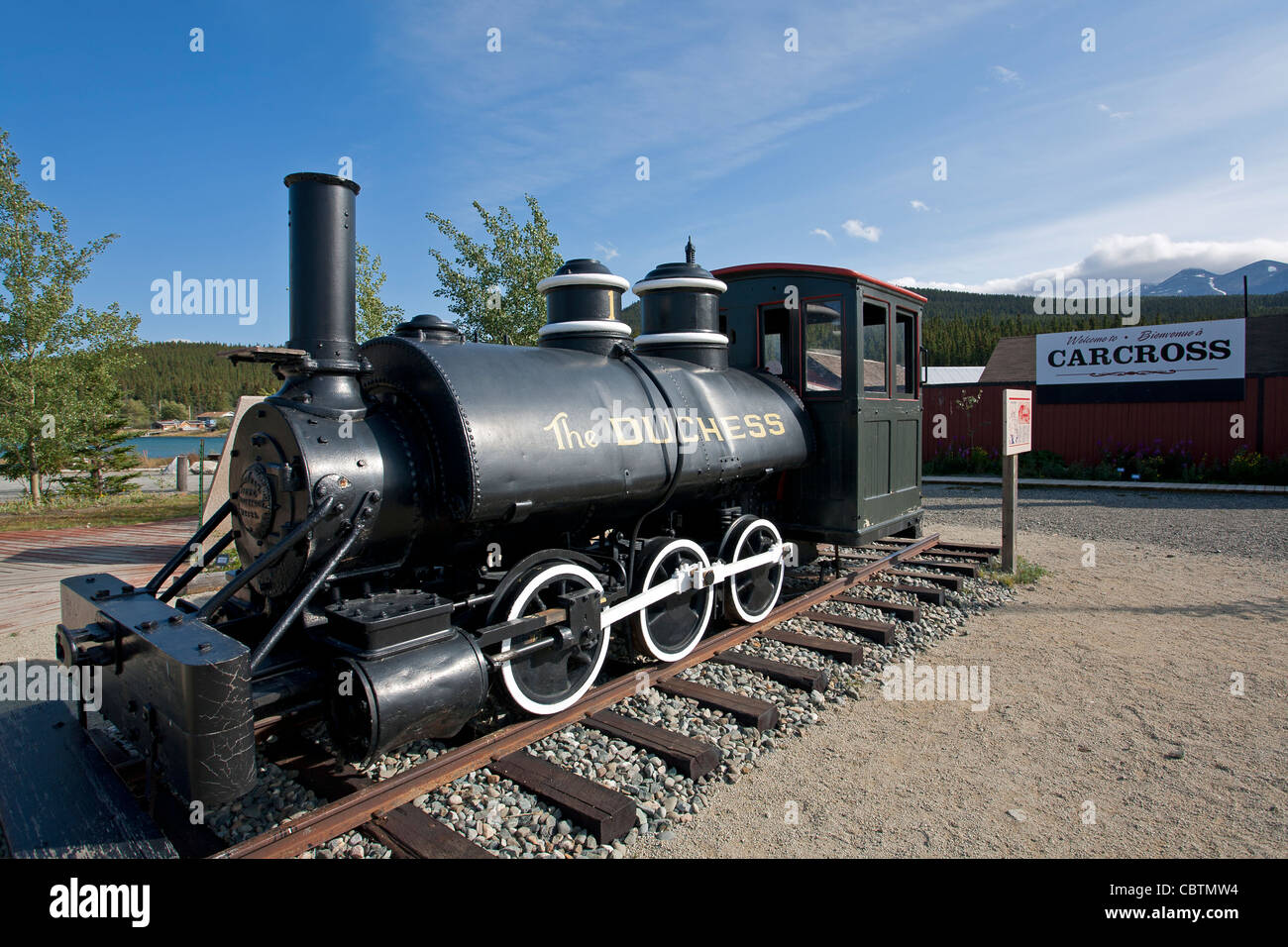 The Duchess. Restored steam locomotive. Carcross. Yukon. Canada Stock Photo