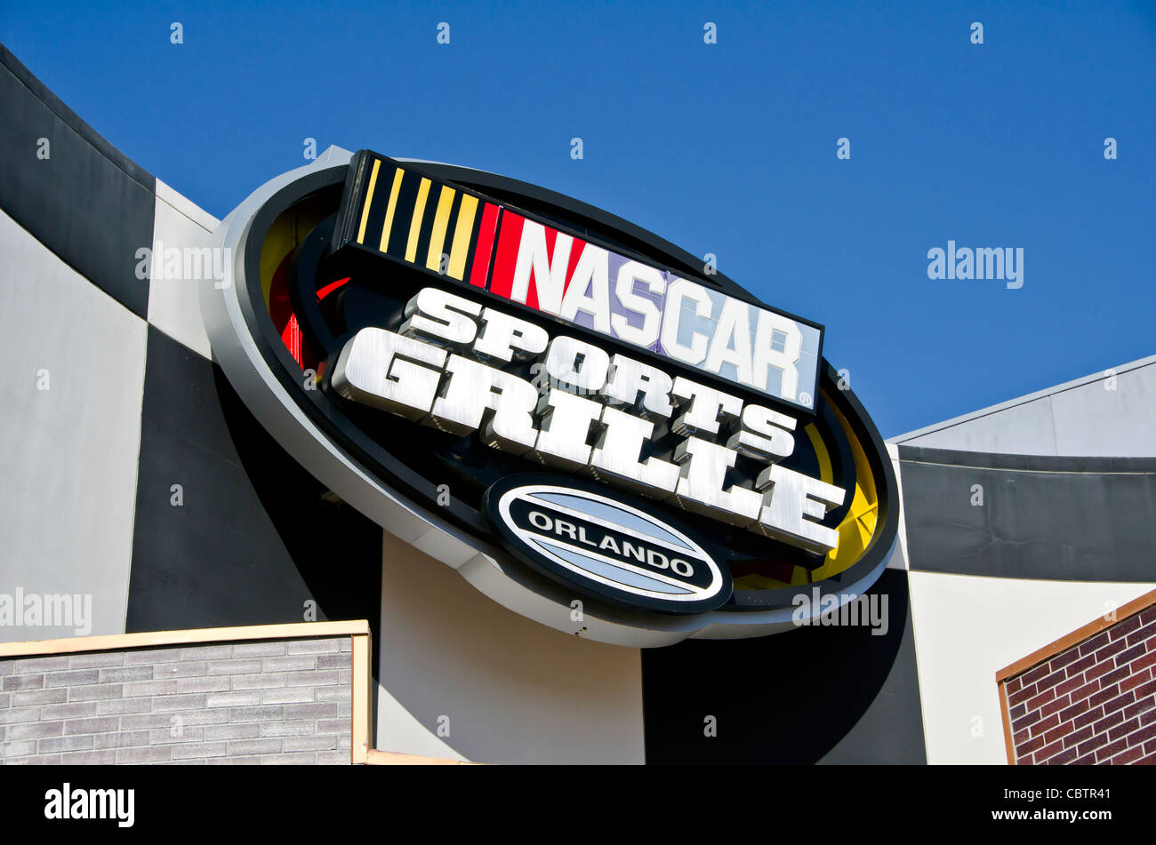 NASCAR Sports Grille restaurant at CityWalk entertainment complex  at Universal Studios Orlando Florida Stock Photo