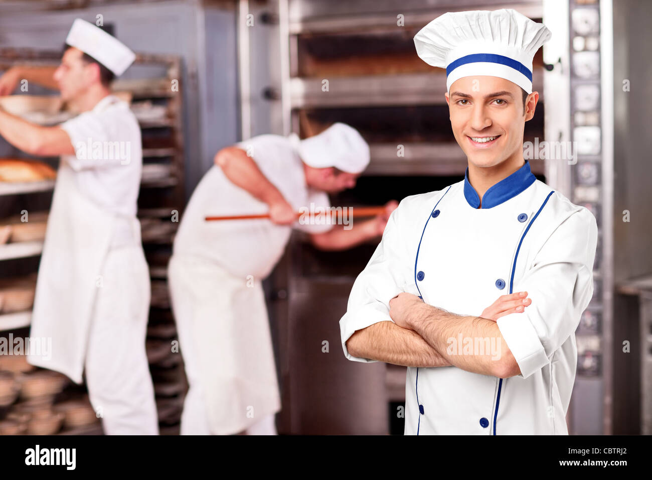 Portrait of a chef inside a bakery Stock Photo Alamy