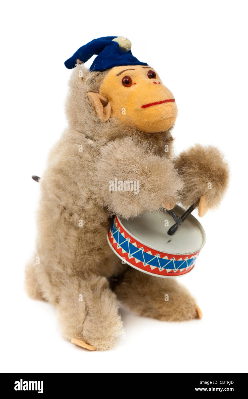 Vintage wind-up 'Jolly Musical Monkey' from 1956 by DRGM of West Germany Stock Photo